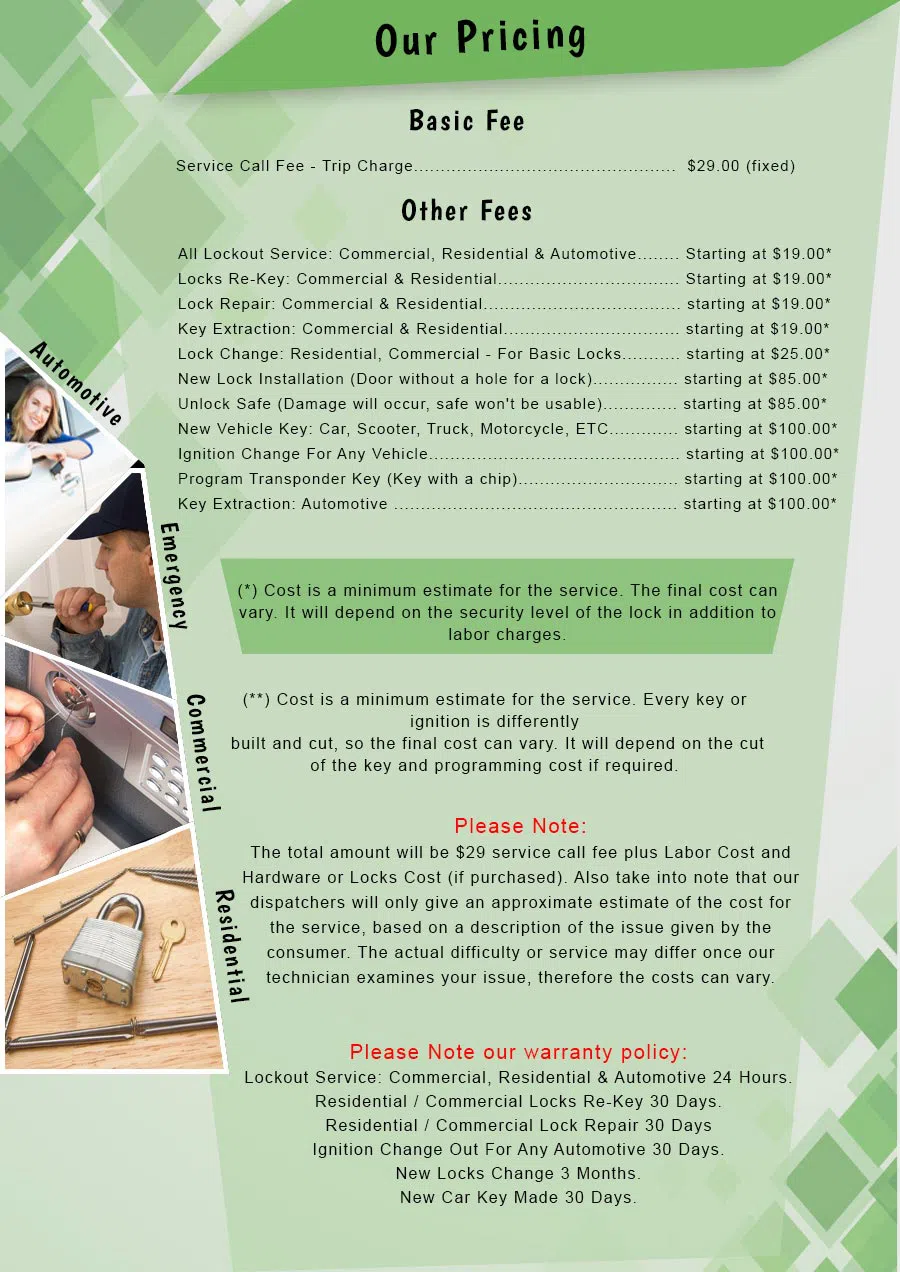 Brandon Locksmith Services Brandon, FL 813-280-8326 - Pricelist-2